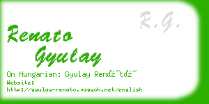 renato gyulay business card